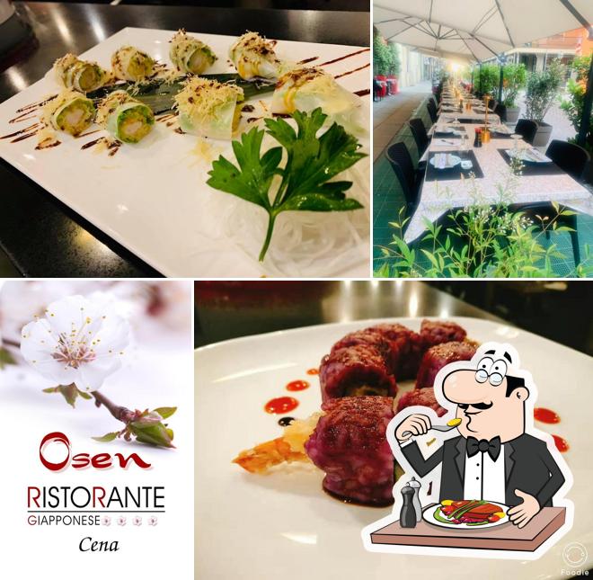 Cibo al Ristorante Giapponese Osen