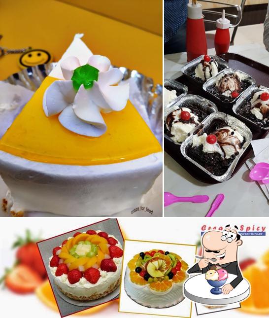 Cream and Spicy serves a selection of desserts