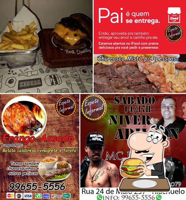 Consiga um hambúrguer no Espeto Informal