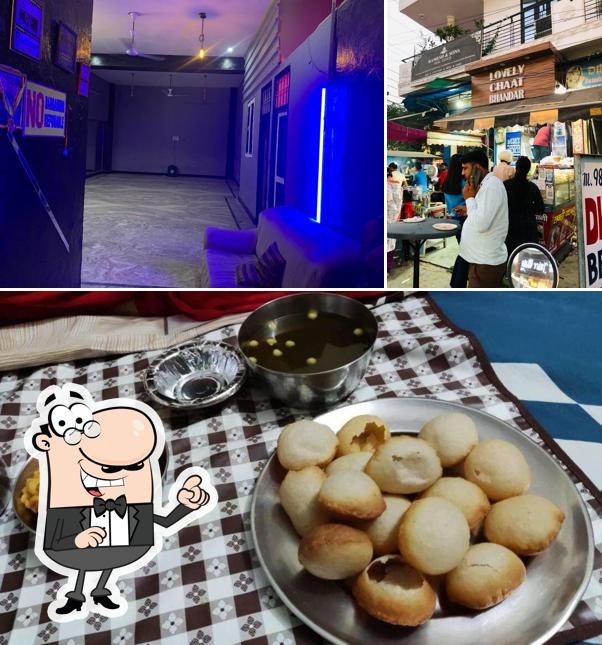 The photo of interior and food at Lovely Chat Bhandar