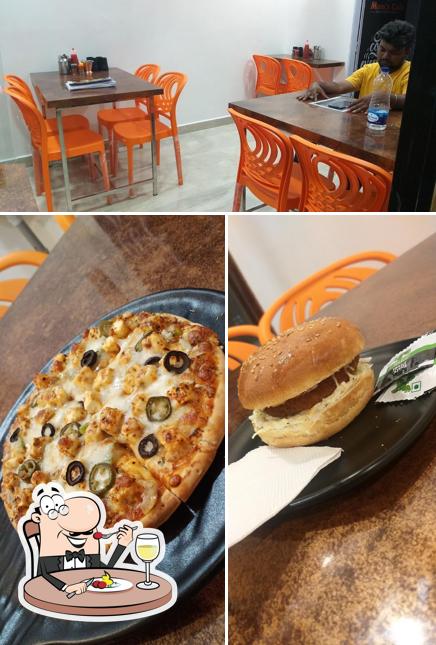 Check out the image displaying food and dining table at MOM's Cafe