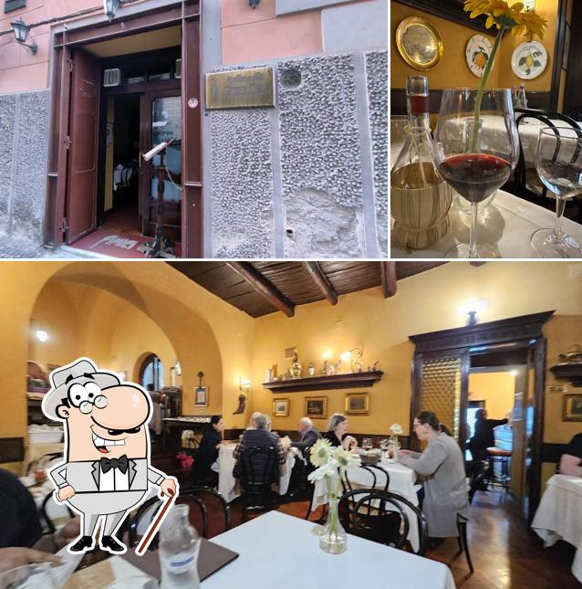 Tra le diverse cose da Ristorante Amici Miei si possono trovare la esterno e interni