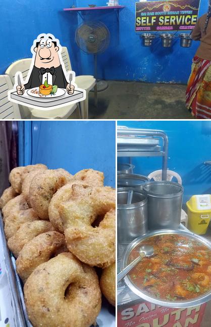 This is the photo showing food and interior at Sai Ram South Indian Tiffin Centre