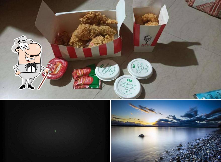 Check out the picture showing exterior and food at KFC