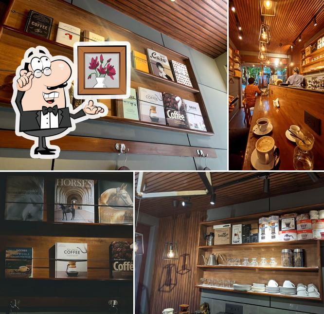 Take a seat at one of the tables at Coffee Trotter