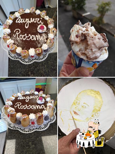 Platti al Gelateria Créme Caramel Artigiana