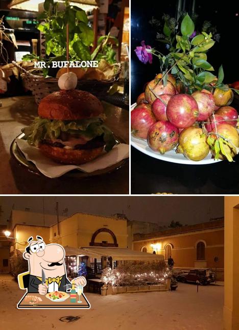 La cibo e esterno del ristorante
