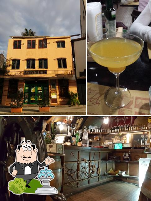 La esterno e alcol del ristorante