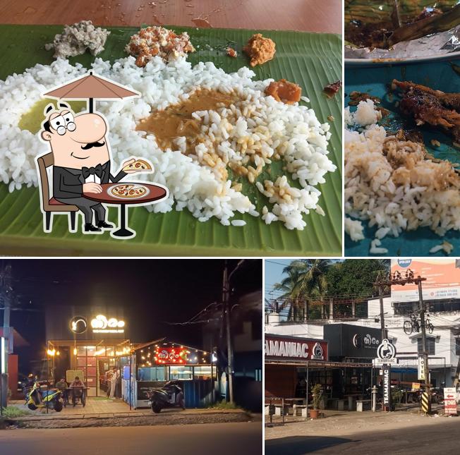 The picture of exterior and food at Theeram The Family Meal Hut