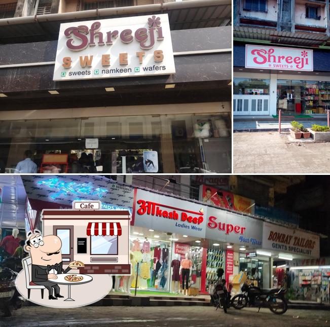 You can get some fresh air outside Shreeji Sweets