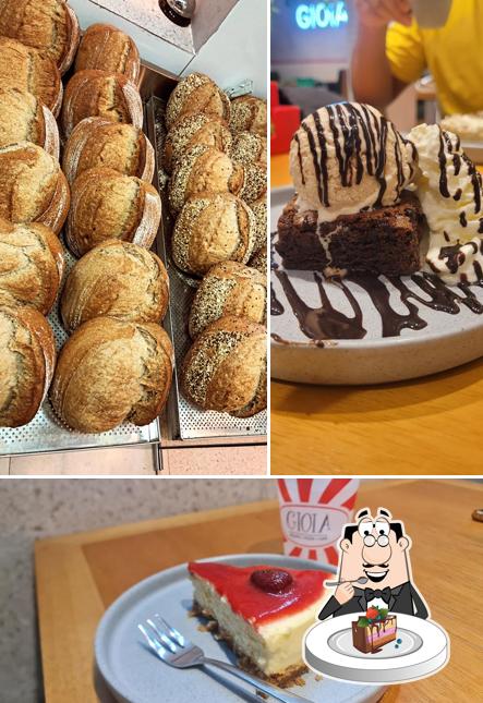 Bolo de chocolate em Gioia Gelato Pizza Café