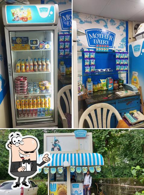 The interior of Mother Dairy booth