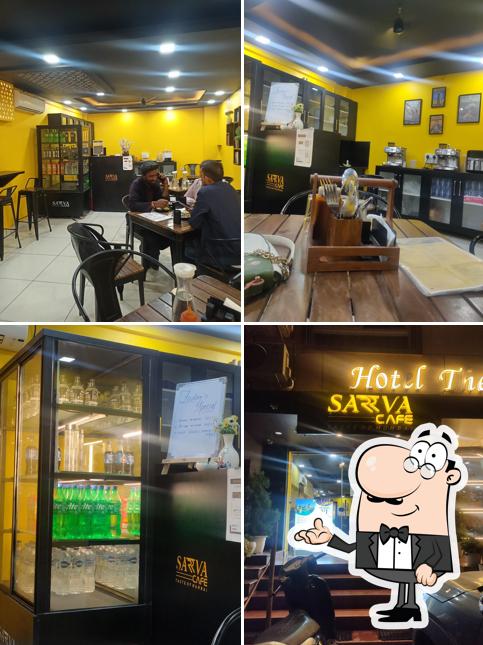 Take a seat at one of the tables at Sarrva Cafe