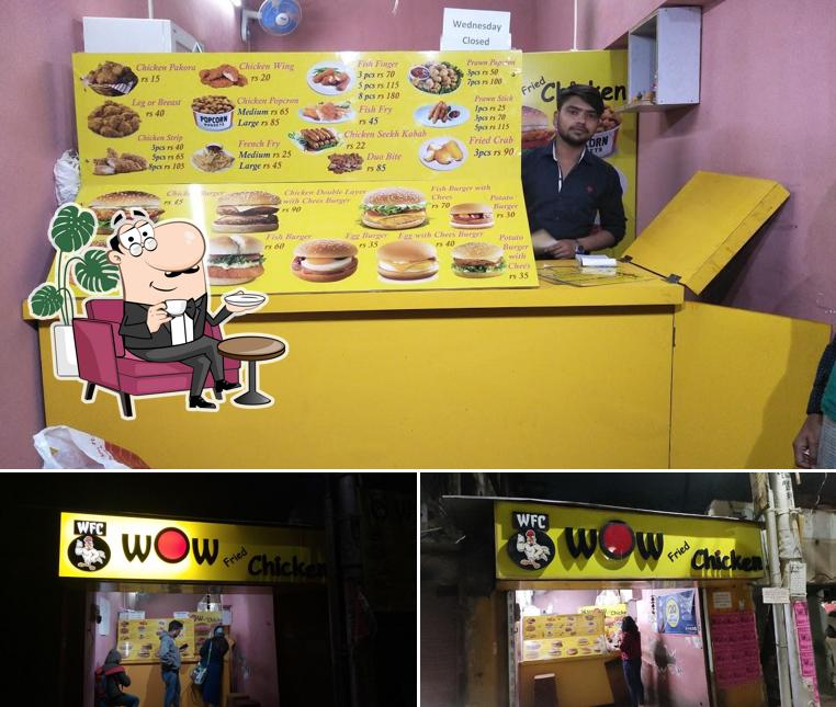 The image of WOW Fried Chicken’s interior and exterior