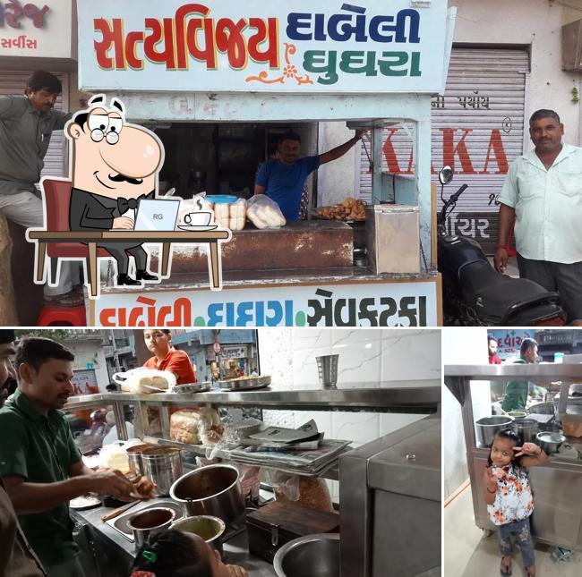 The interior of Satya Vijay Dabeli & Ghughra