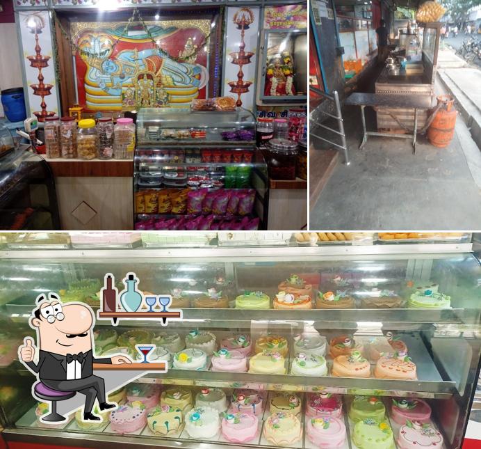 The interior of Aathi Sweets & Bakery