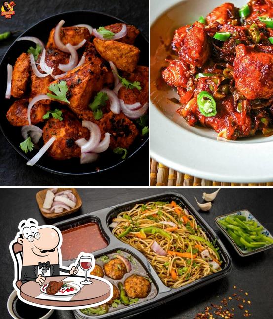 Order meat dishes at Good Luck Restaurant