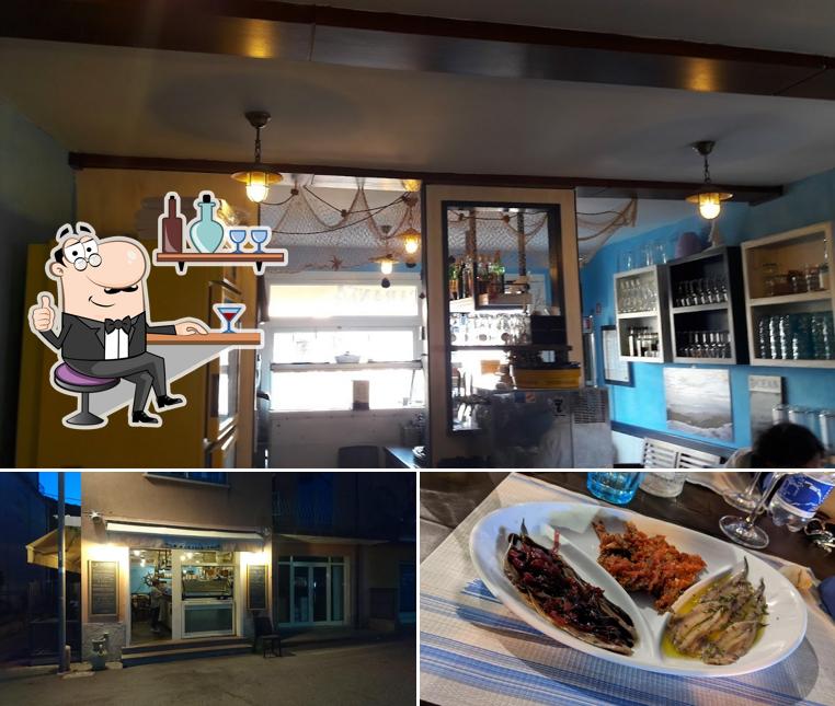 La interni e cibo del ristorante