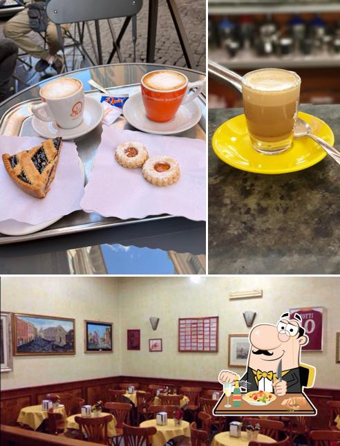 Tra le diverse cose da Enzo's Bar si possono trovare la cibo e interni