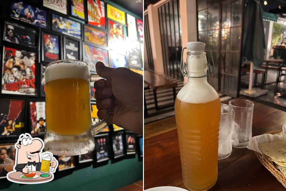 You can get a pint of light or dark beer