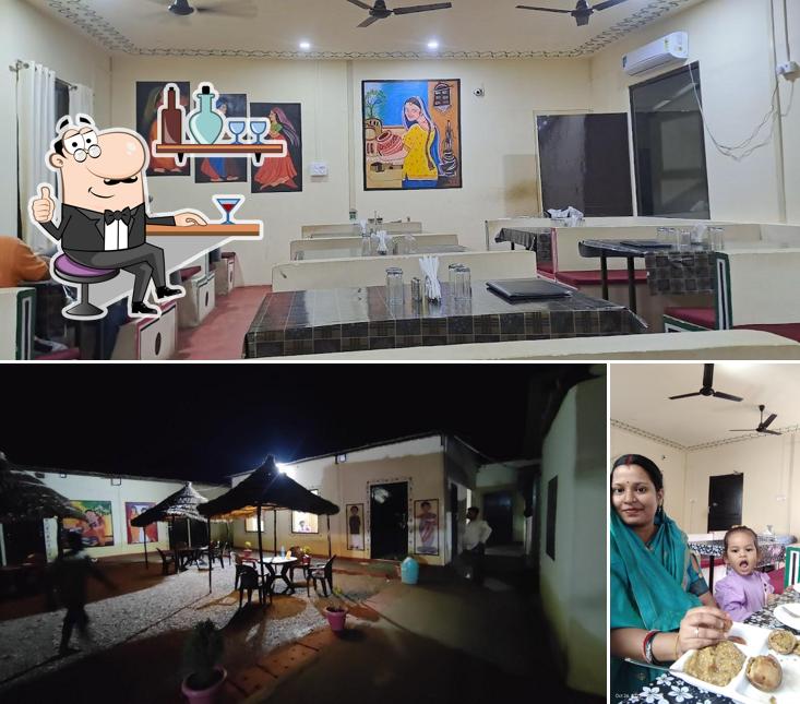 The interior of Bati Chokha Restaurant
