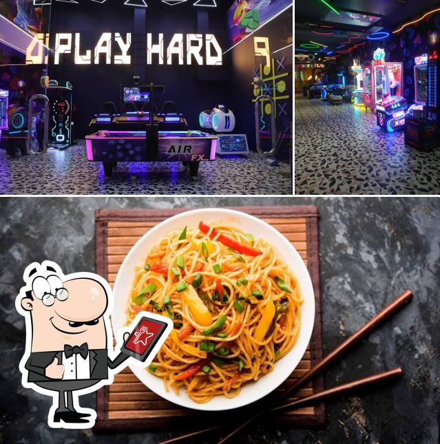 This is the photo showing exterior and food at Bouncy Zone