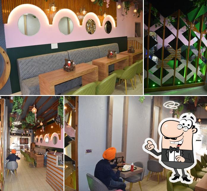 The interior of BURGER CAVE (Pure Veg) -Best Burger Restaurant in Dera Bassi Best Pizza Restaurant