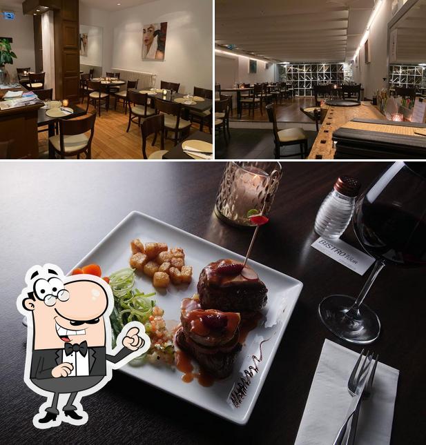 La interni e cibo del ristorante