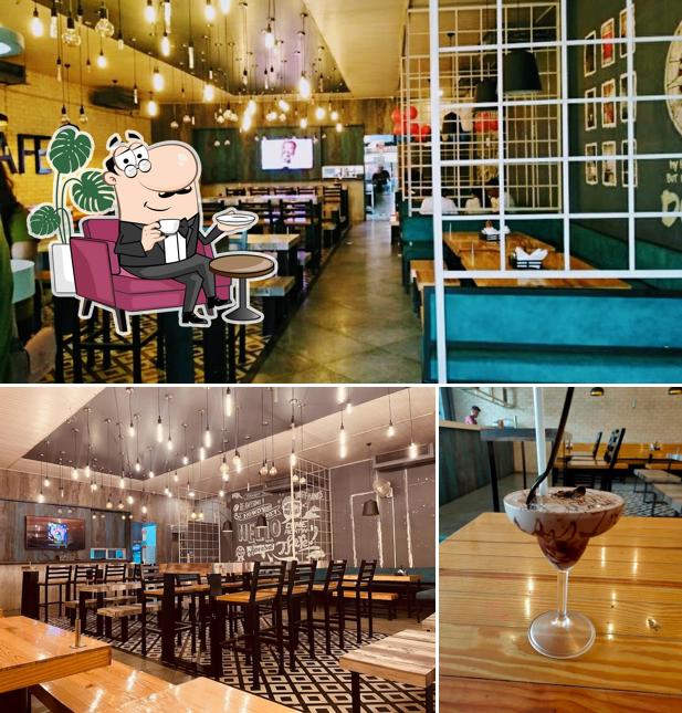 The interior of H2 cafe