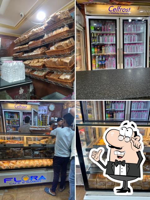 The interior of Flora Cafe