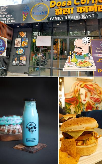 This is the picture displaying food and exterior at Frohzen Kafe and Kream, Shahjahanpur