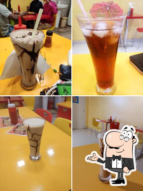 Pizza Ma'am is distinguished by interior and drink