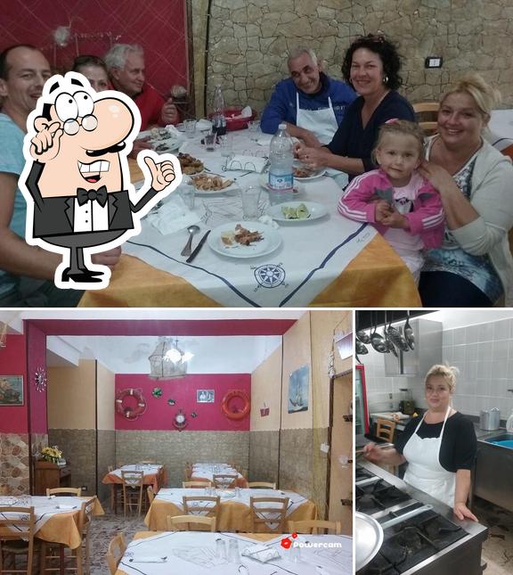 Gli interni di Trattoria Il Pescatore