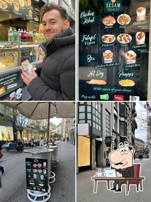 La interni e cibo del ristorante