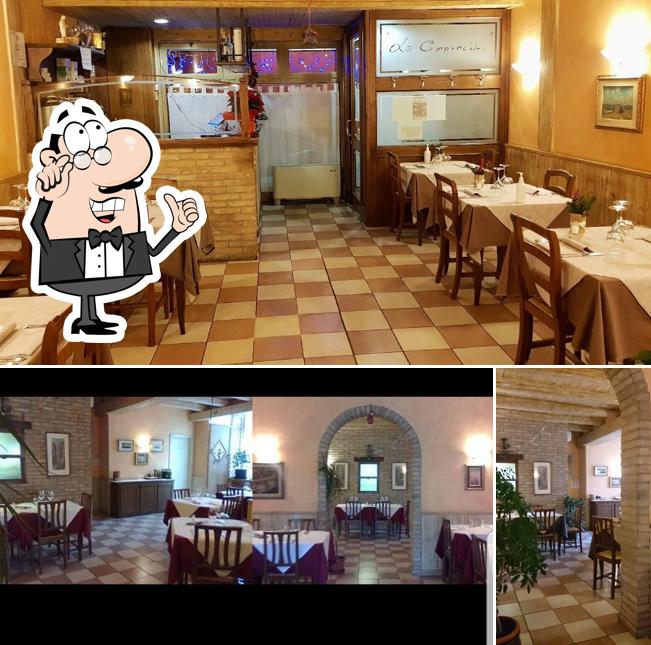 Gli interni di Trattoria La Campanella