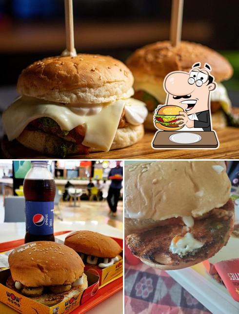 Order a burger at Wow! Momo