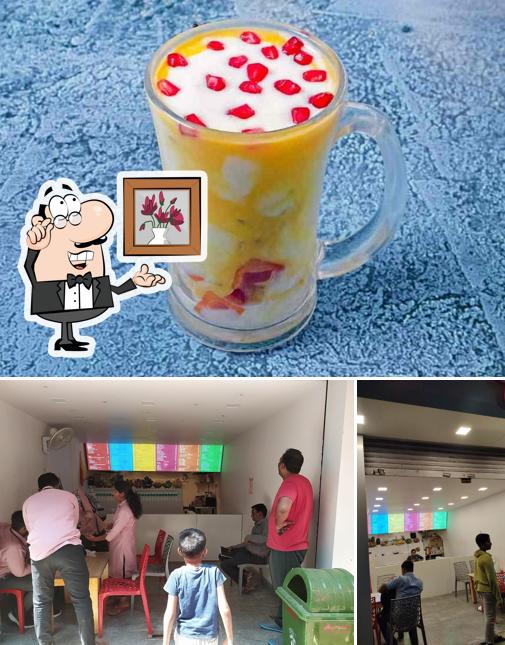 The image of interior and food at Lassi Corner