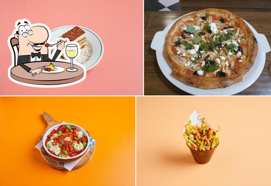 Food at Jamie Oliver's Pizzeria