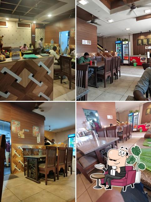The interior of Pechiamman Non-Veg Restaurant