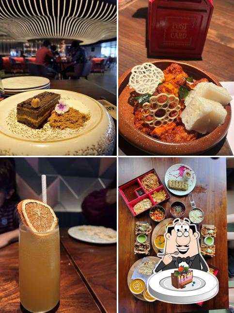 Chocolate cake at Post Card Global Tapas Bar