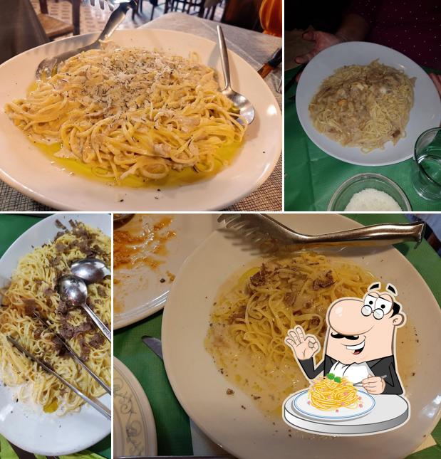 Spaghetti alla carbonara al Ristorante Le Porte