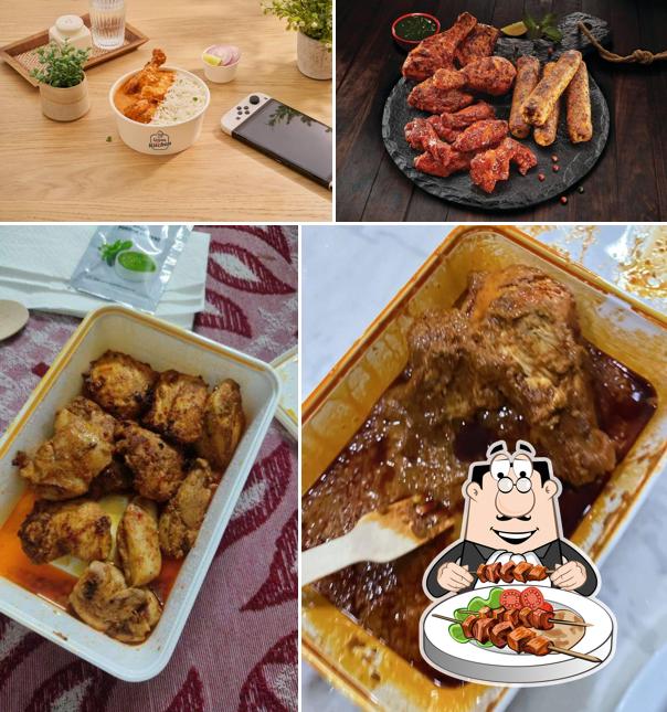 Check out the photo showing food and drink at The Licious Kitchen