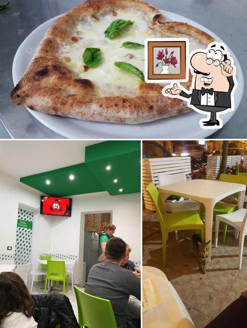 Dai un’occhiata alla immagine che mostra la interni e cibo di Basilicò - Pizzeria d'Asporto
