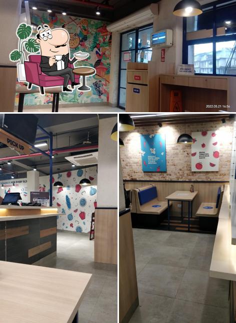 The interior of Domino's Pizza