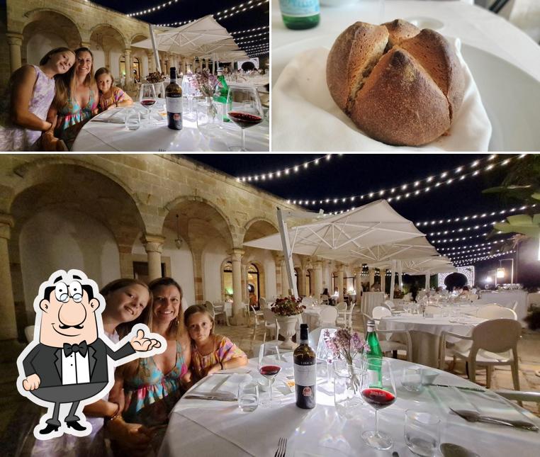 Questa è la foto che raffigura la interni e cibo di Masseria del Sale