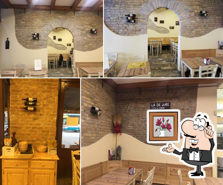 Gli interni di Osteria La De Jure