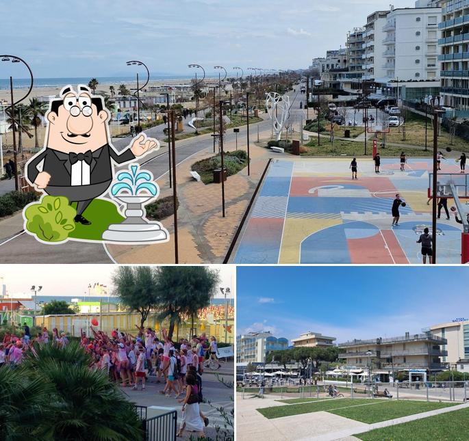 Goditi la vista dagli esterni di Ristorante National
