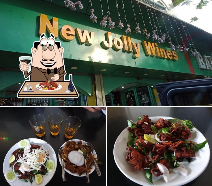 Get meat meals at New Jolly Wines