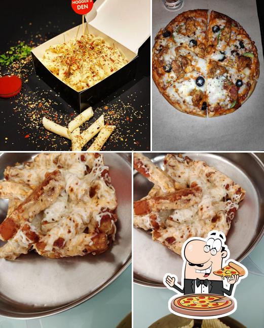 Try out pizza at Hogger's den