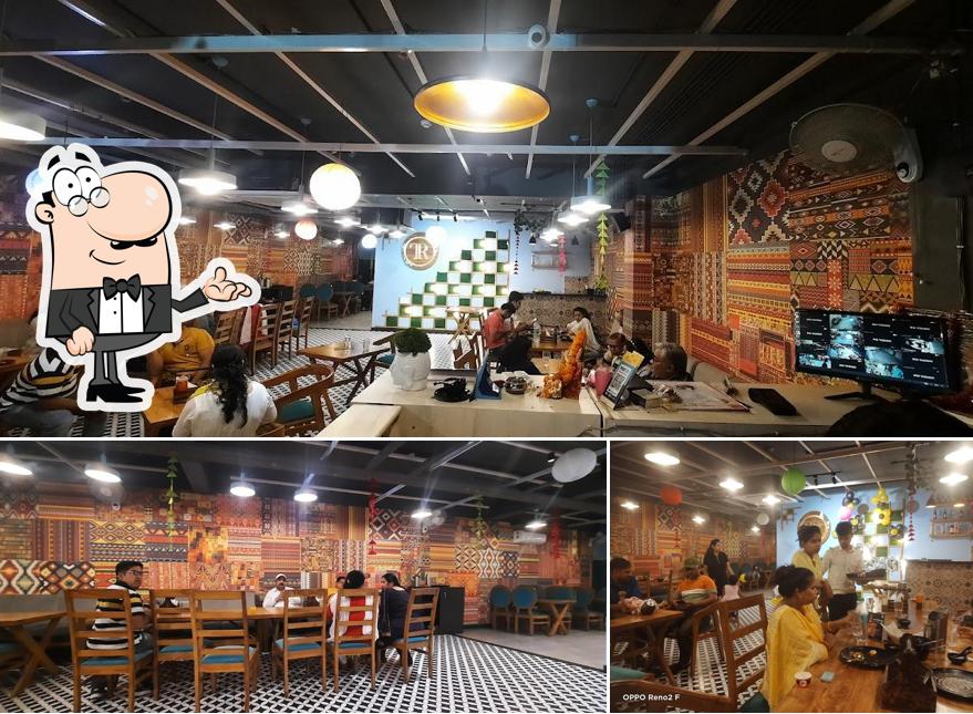 The interior of Royal Rangoli Restaurant